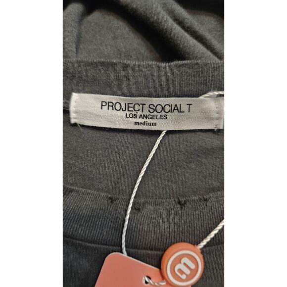 NWT Project Social T "ONLY COUNT THE HAPPY HOURS" Womens M Distressed Sleeveless - Picture 6 of 7